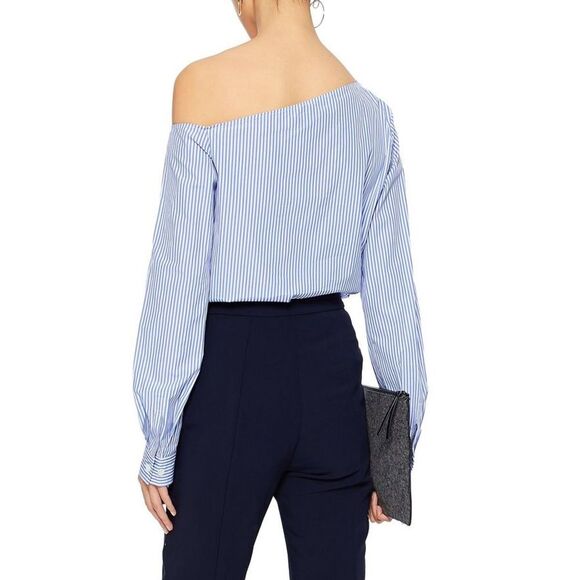 4/$100 Theory Ulrika Dalton Stripe One Shoulder Top - Picture 5 of 8